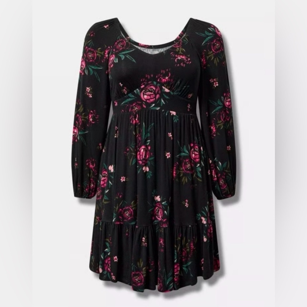 Torrid Mini Super Soft Tiered Skater Dress-size 2X